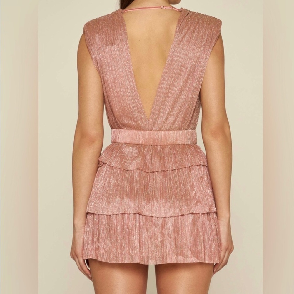 Sabina Musayev Skylar Mini Dress Peach - Picture 3 of 4